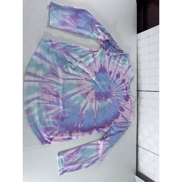 "Lauren James" Pastels Tie Dye Lightweight Poly Shirt Surfer Beach Boat Summer S - Picture 7 of 7